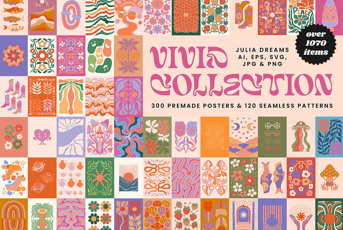 Vivid Posters Patterns Bundle 1