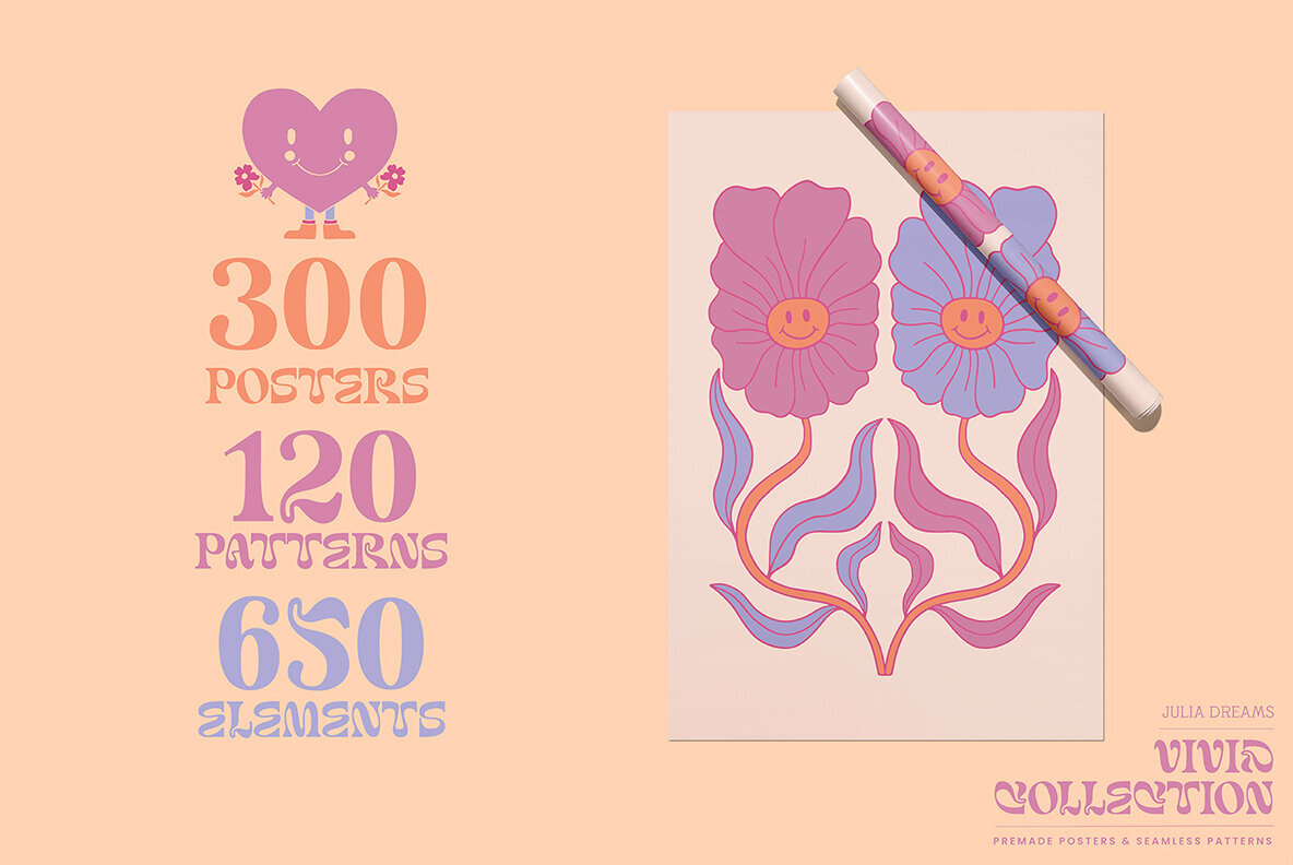 Vivid Posters Patterns Bundle 2