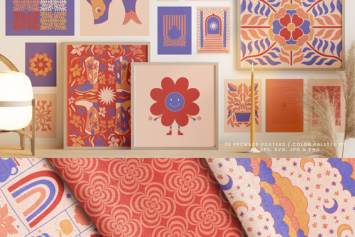 Vivid Posters Patterns Bundle 7