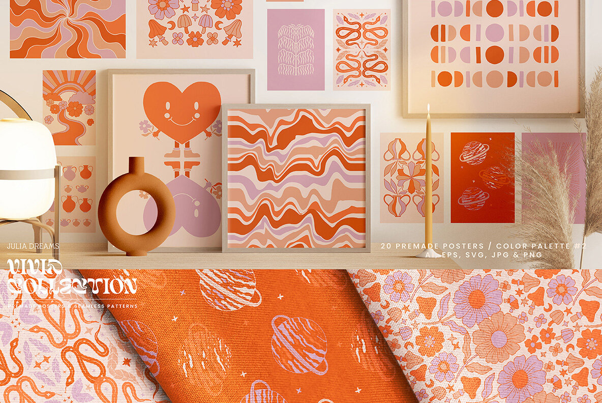 Vivid Posters Patterns Bundle 10