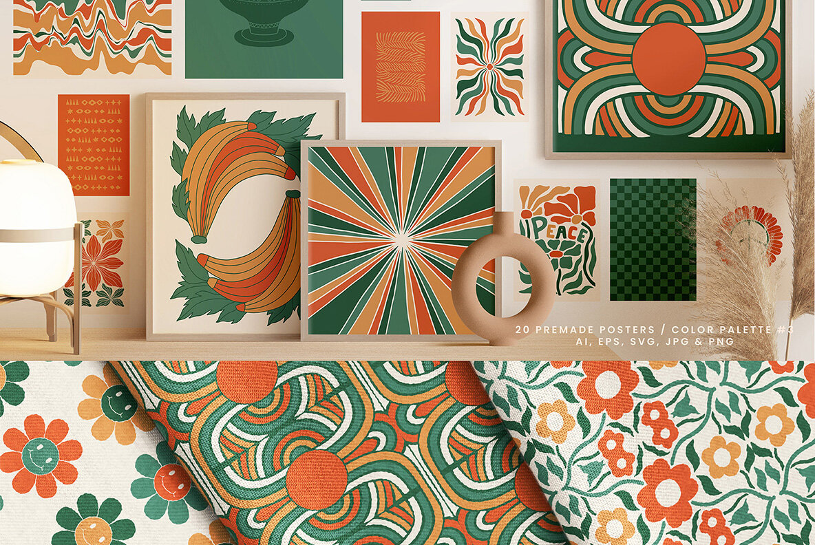 Vivid Posters Patterns Bundle 11