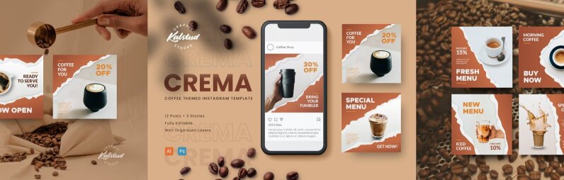 CREMA Coffee Instagram Template