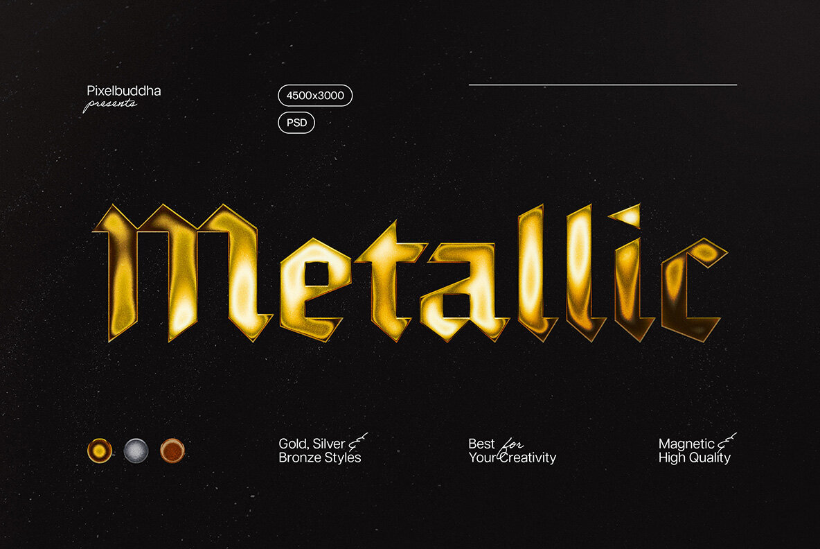 Gold  Bronze   Silver Chrome Effect 1