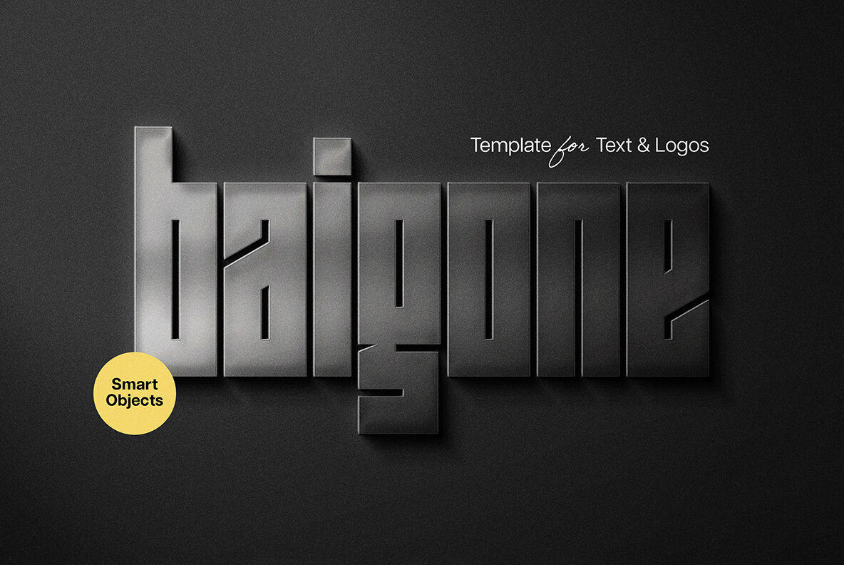 Stylish Steel Logo Mockup 1