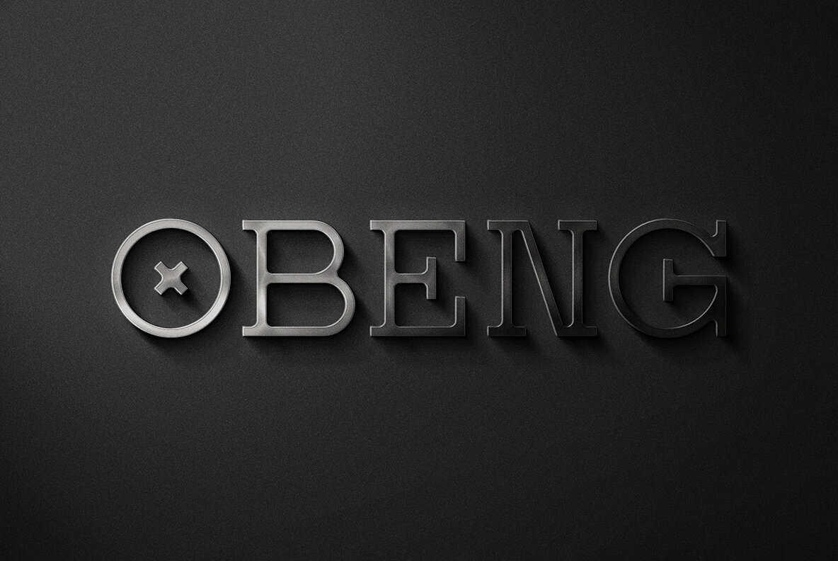 Stylish Steel Logo Mockup 3