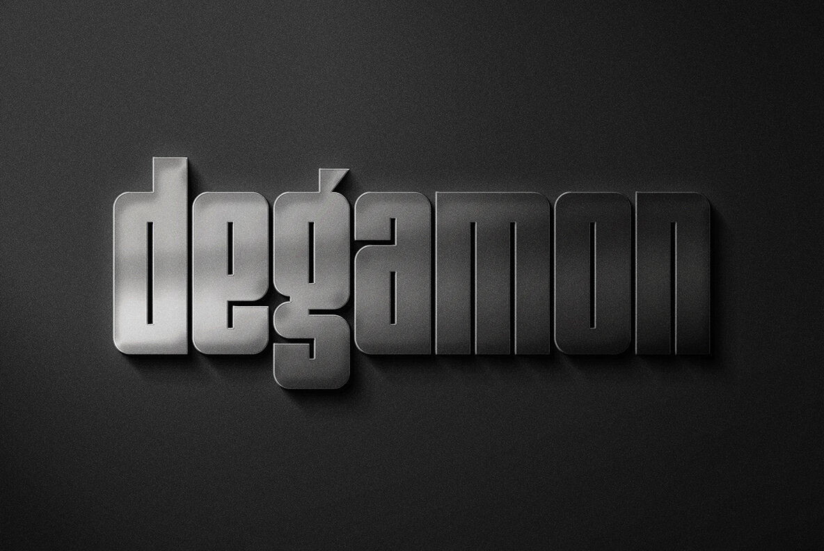 Stylish Steel Logo Mockup 6