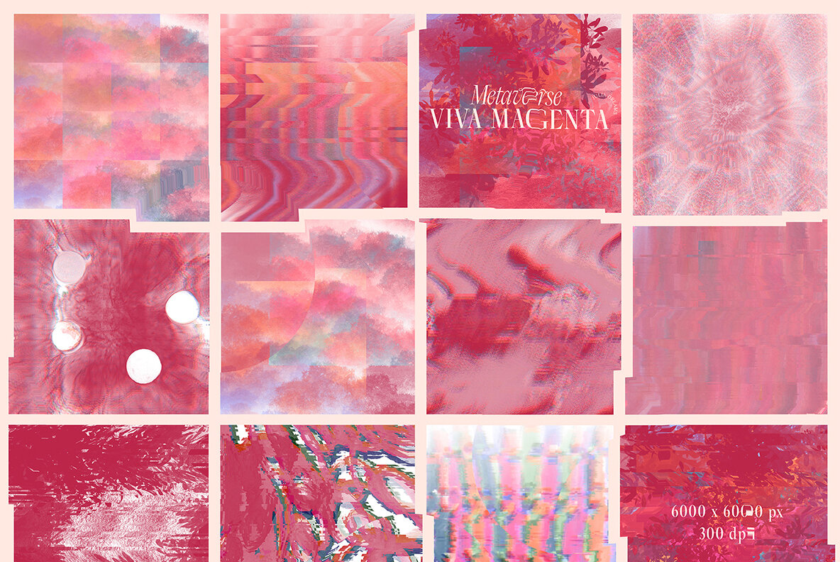Viva Magenta Textured Collection 4