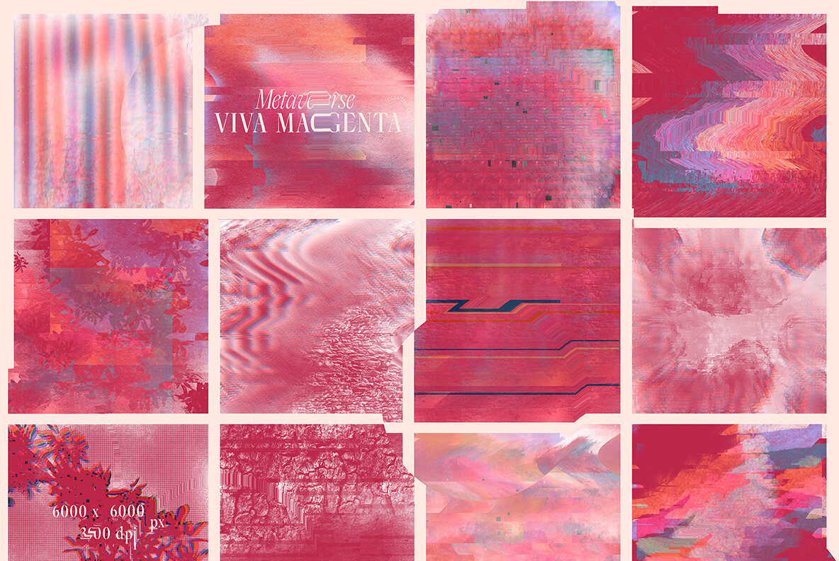 Viva Magenta Textured Collection 6