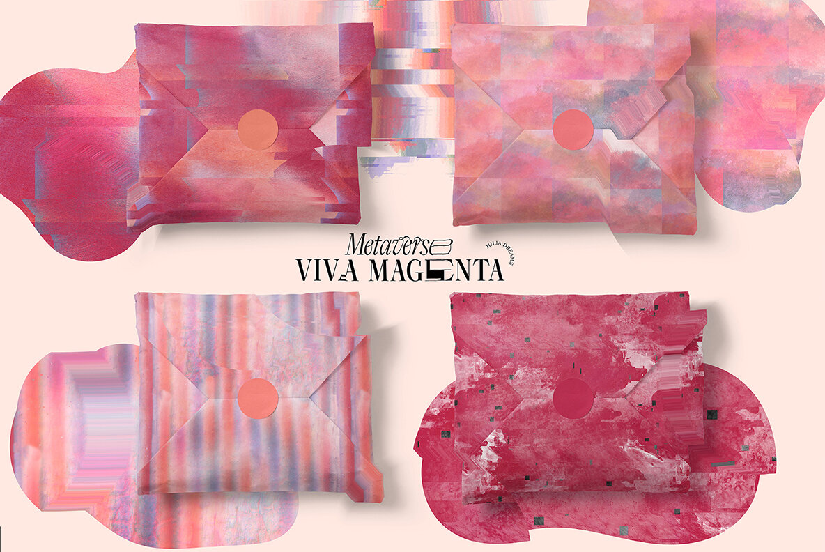 Viva Magenta Textured Collection 9