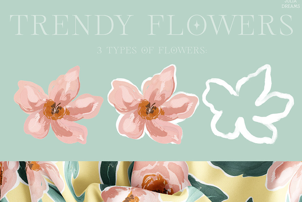 Trendy Flowers Collection 10