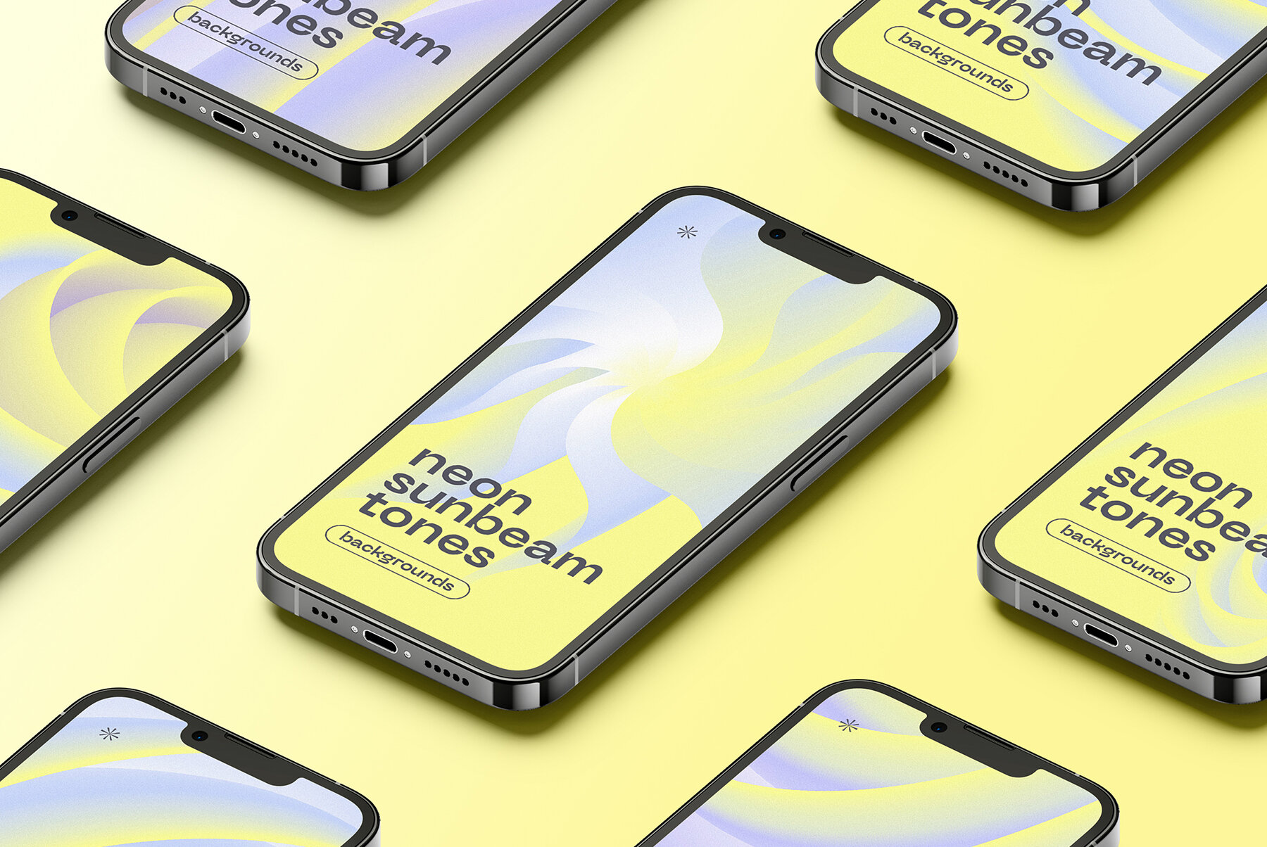 Neon Sunbeam Gradient Backgrounds 4