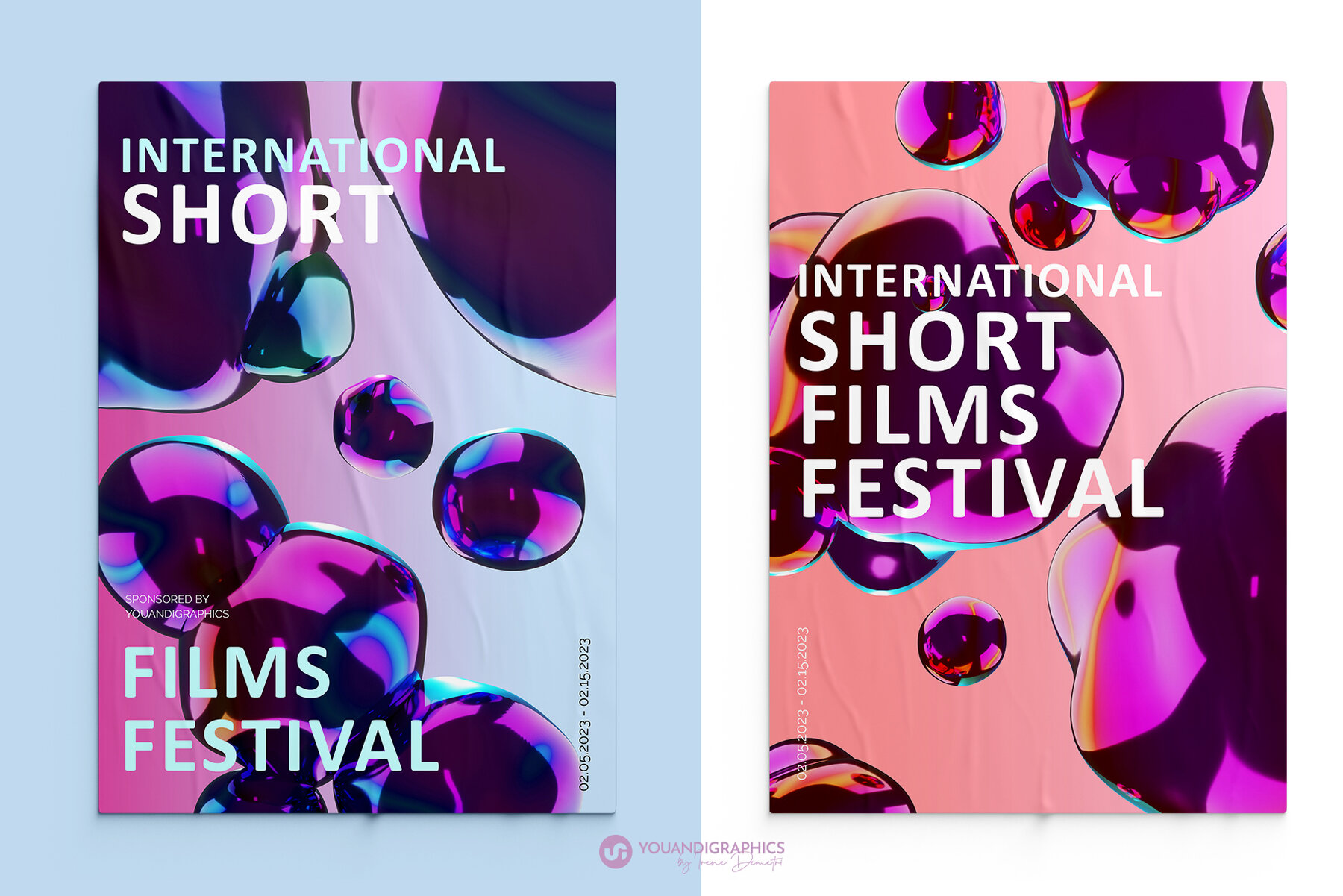 Liquid Metal Fusion 3D Backgrounds 5