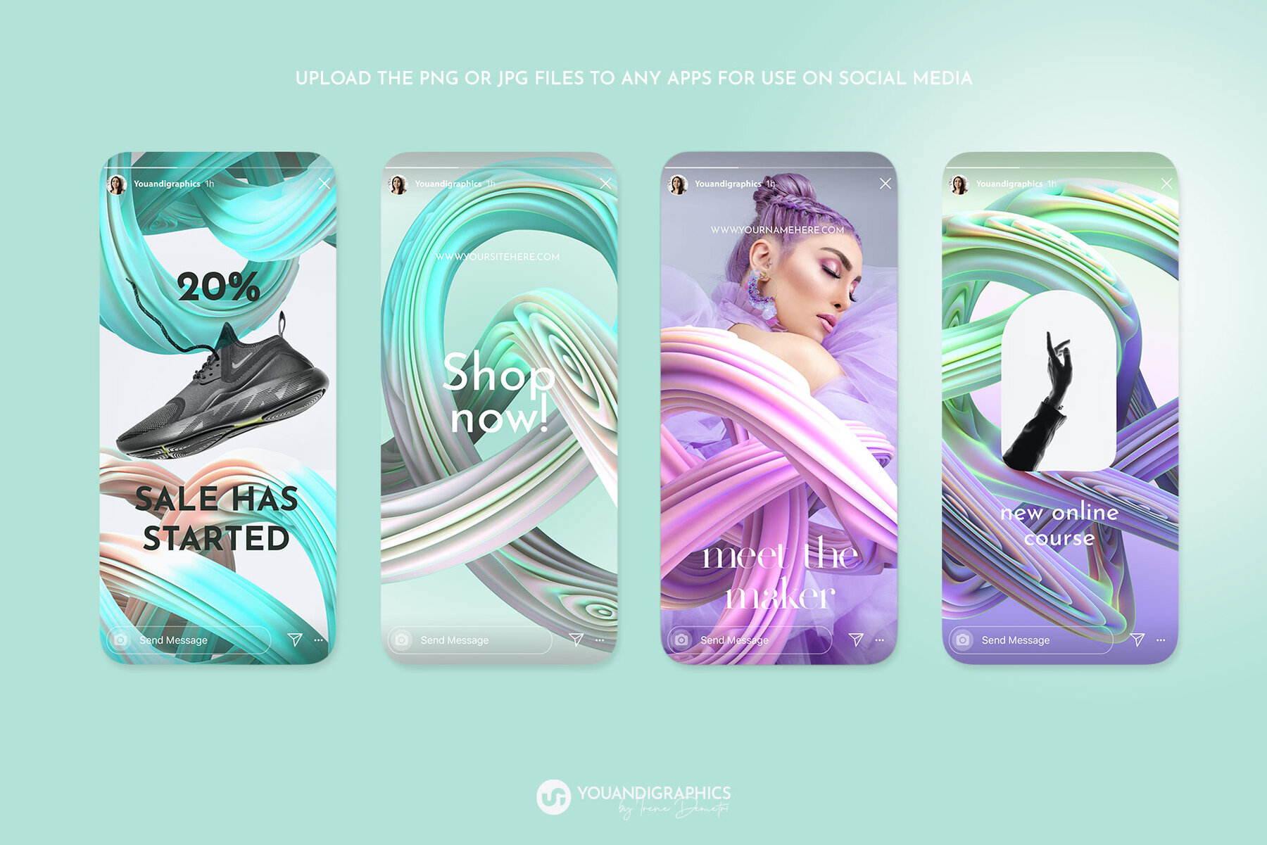 Soft   Creamy Abstract 3D Collection 5