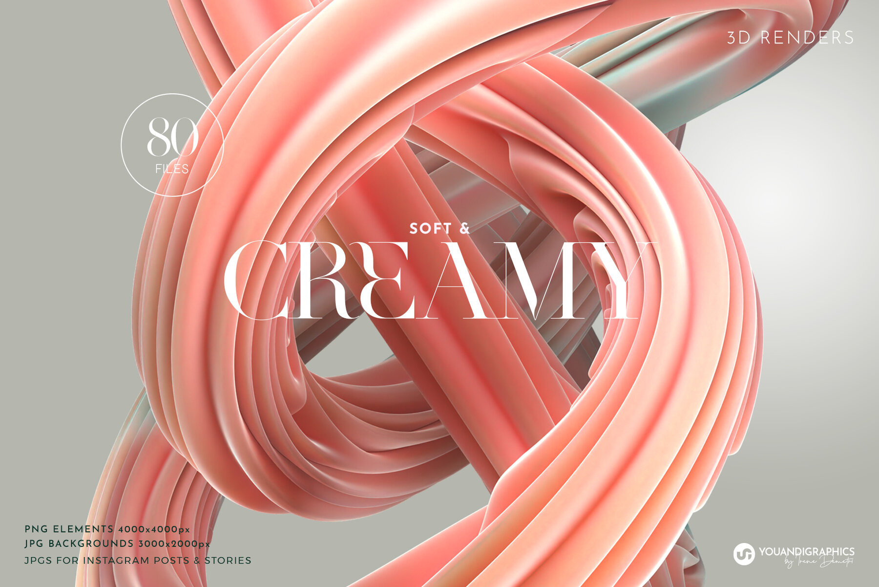 Soft   Creamy Abstract 3D Collection 8