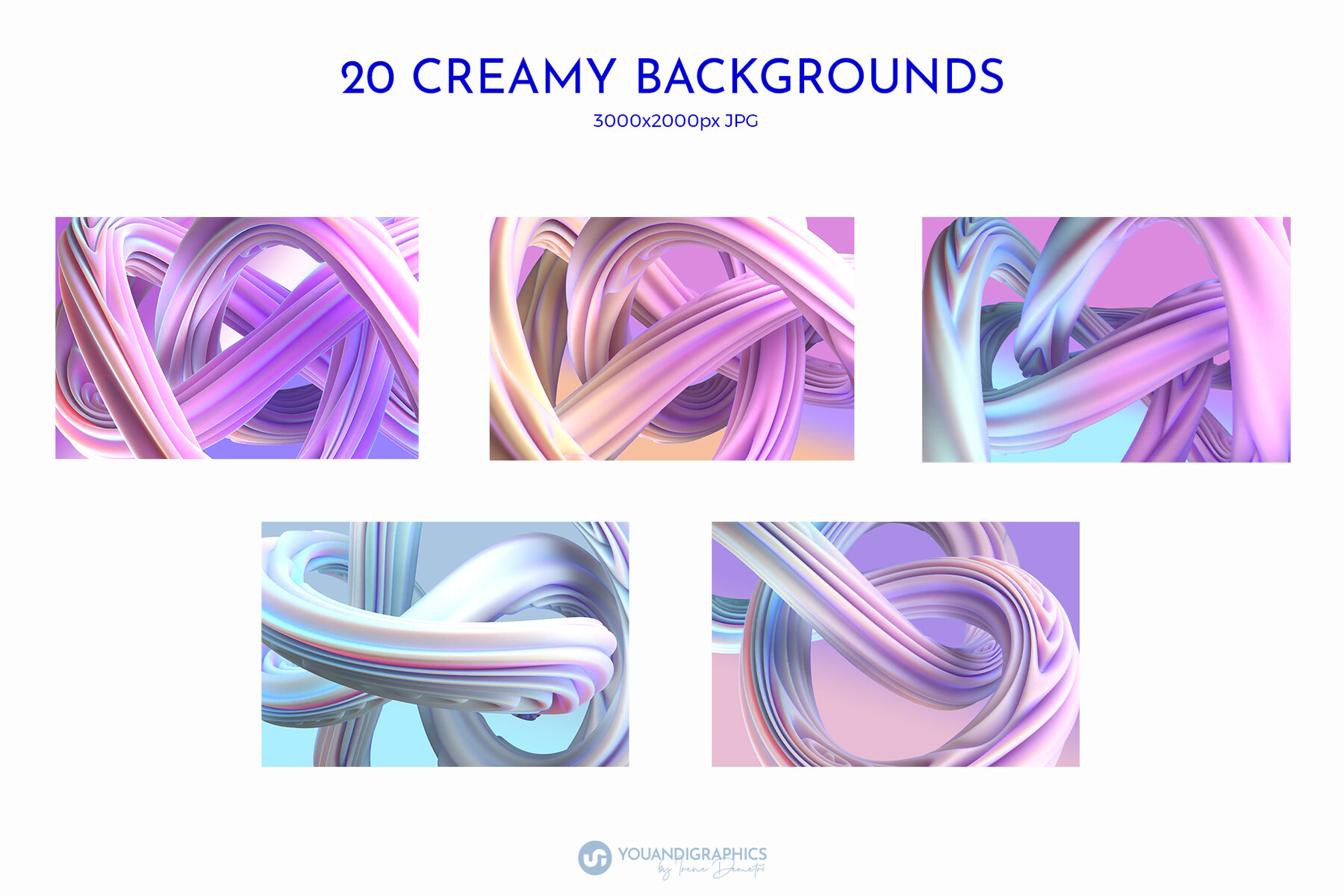 Soft   Creamy Abstract 3D Collection 9