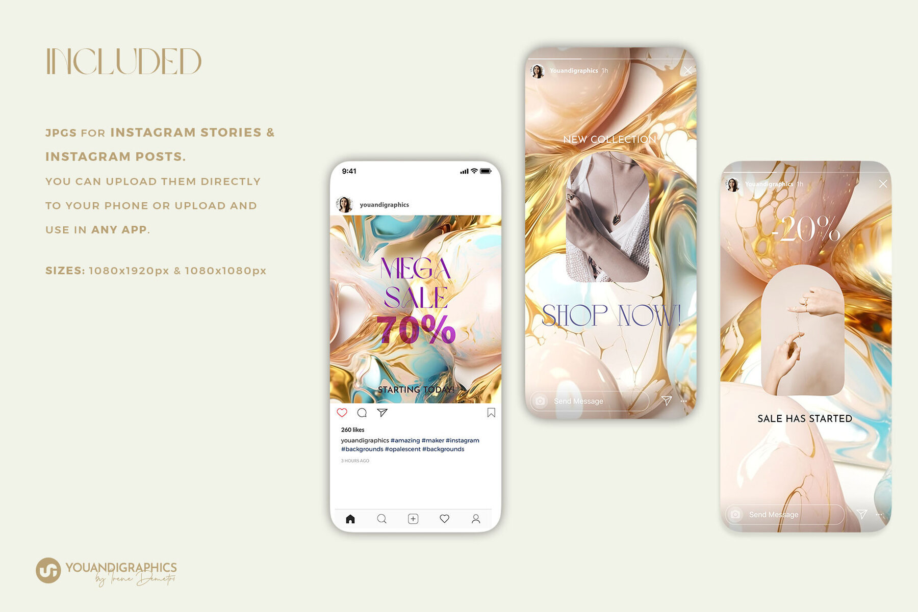 Opalescent Abstract Art Backrounds 3