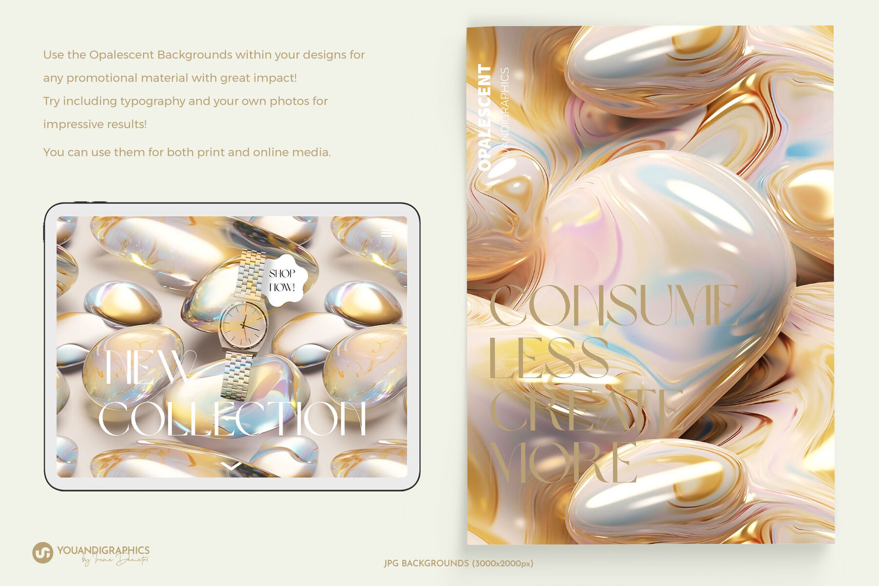 Opalescent Abstract Art Backrounds 4