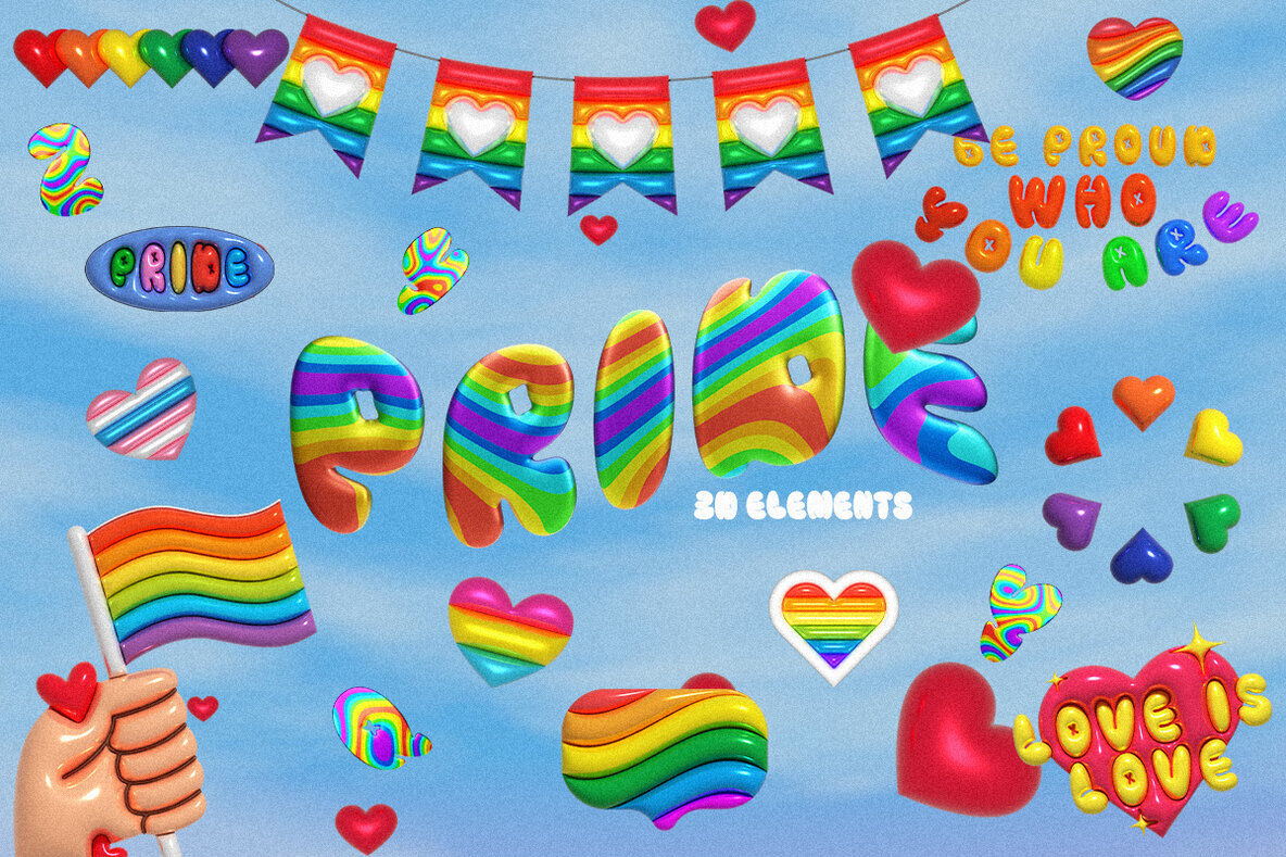 Pride   3D Elements Collection 1