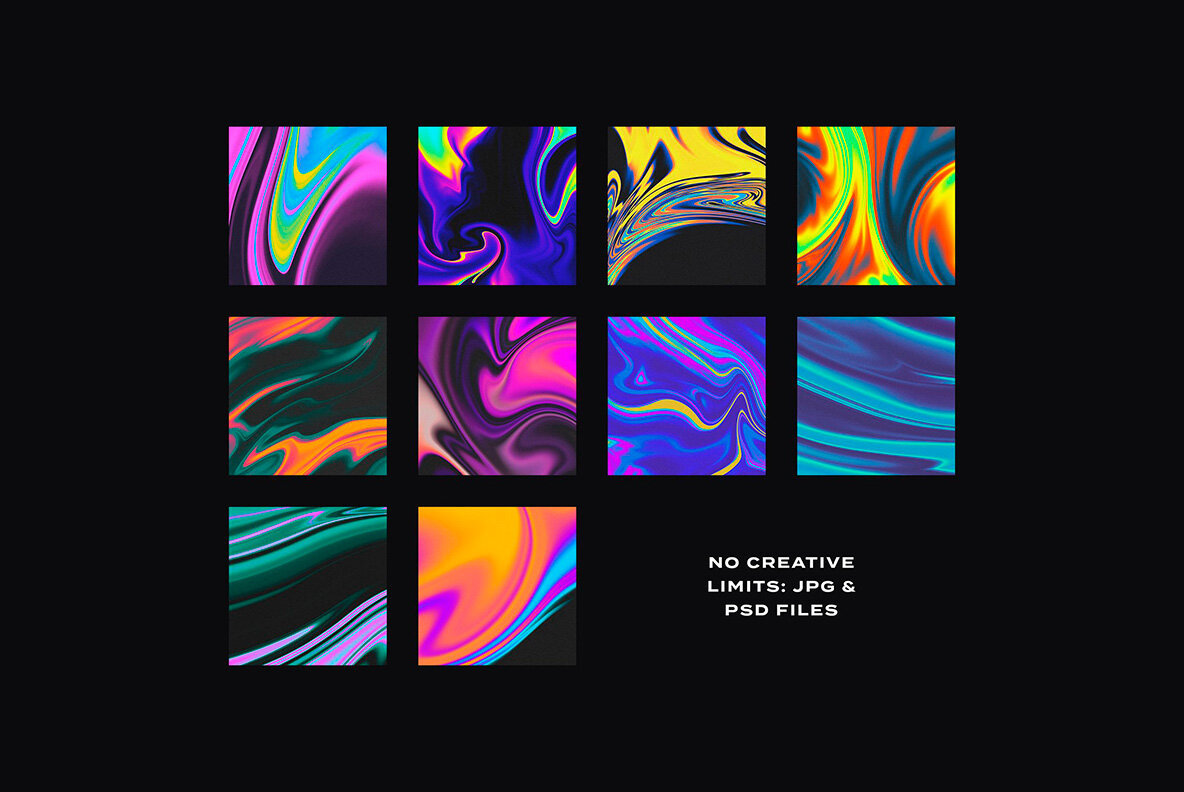 Fluid Gradient Background Textures Bundle 9