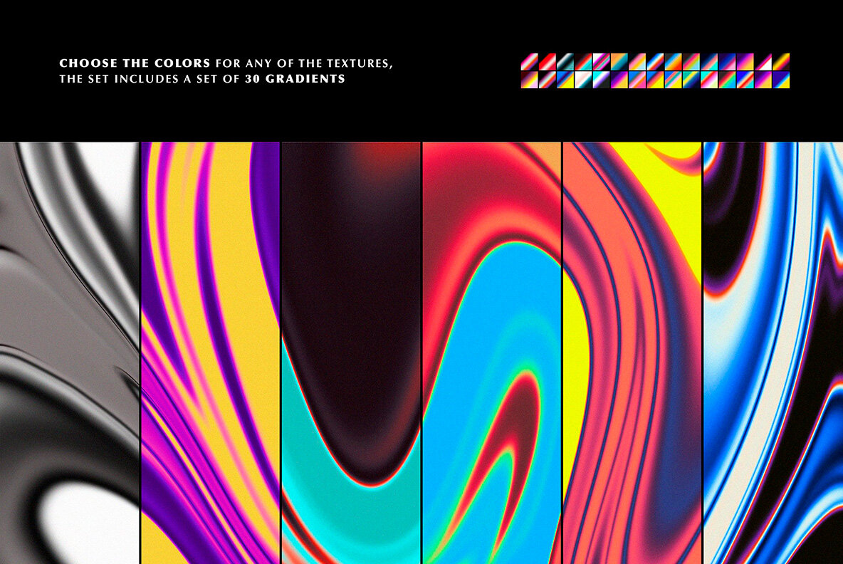 Fluid Gradient Background Textures Bundle 34