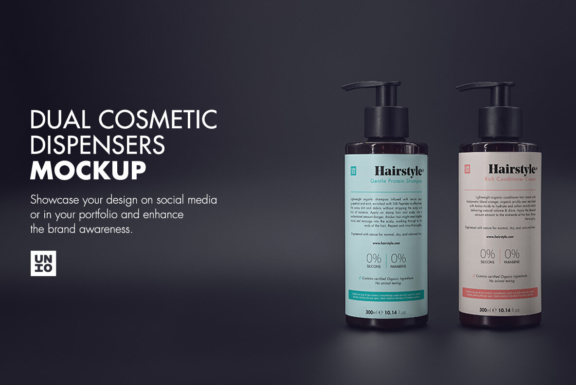 Dual Cosmetics Dispenser Mockup 1
