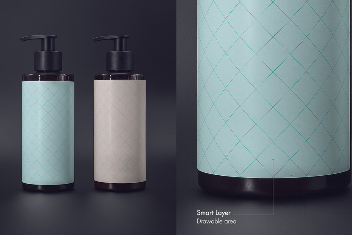 Dual Cosmetics Dispenser Mockup 3