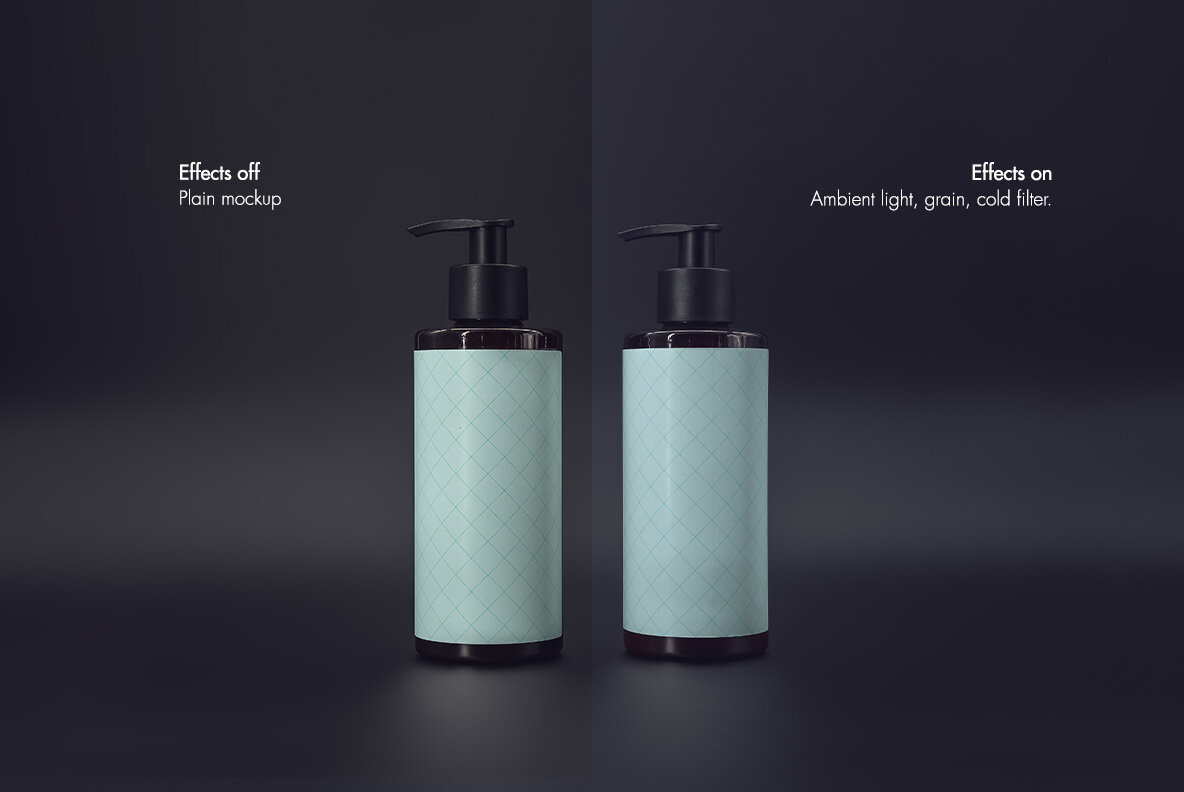 Dual Cosmetics Dispenser Mockup 4
