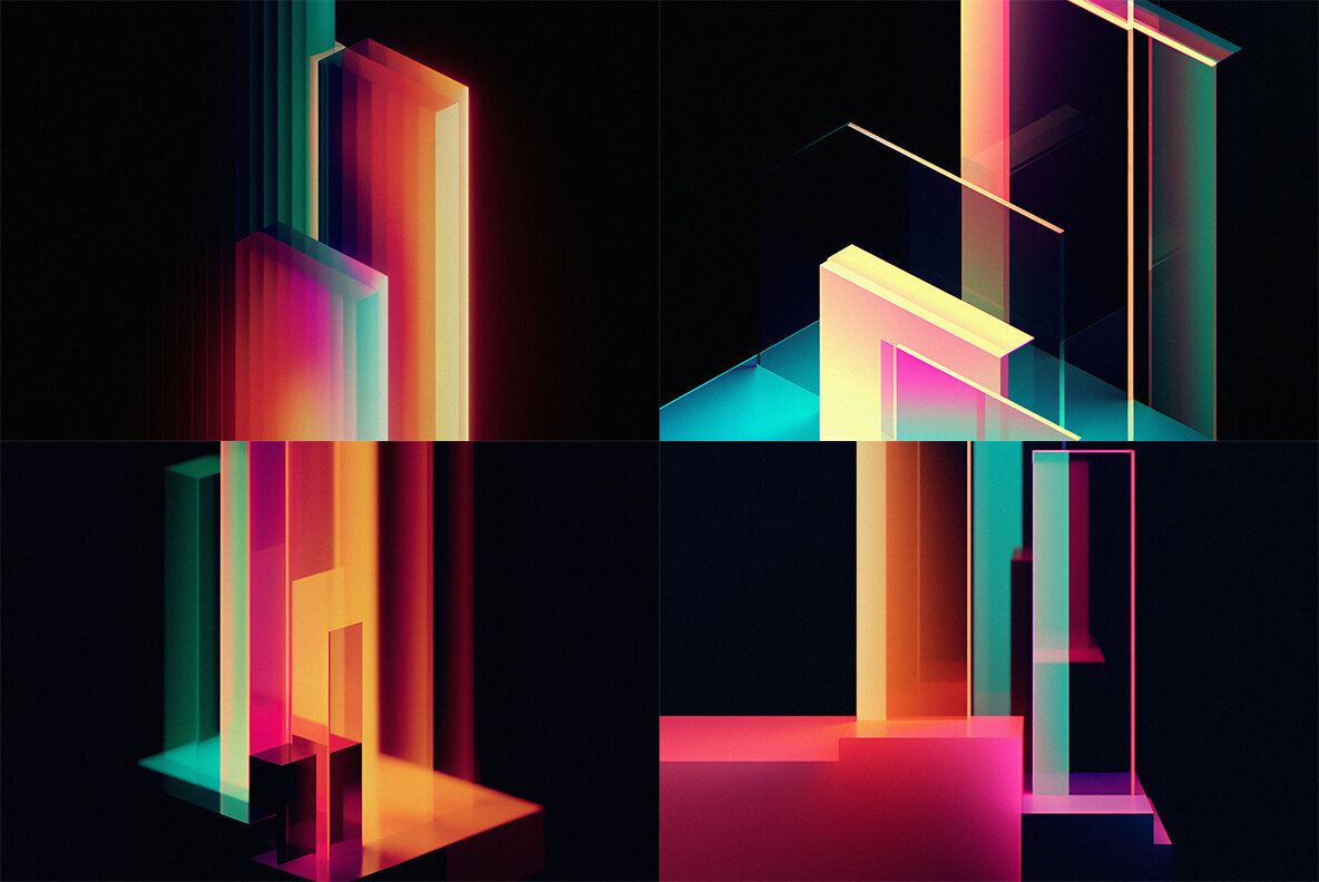 Chromatic Glass Abstract Backgrounds 2