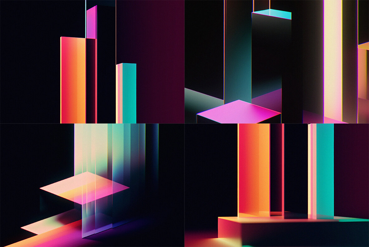 Chromatic Glass Abstract Backgrounds 3