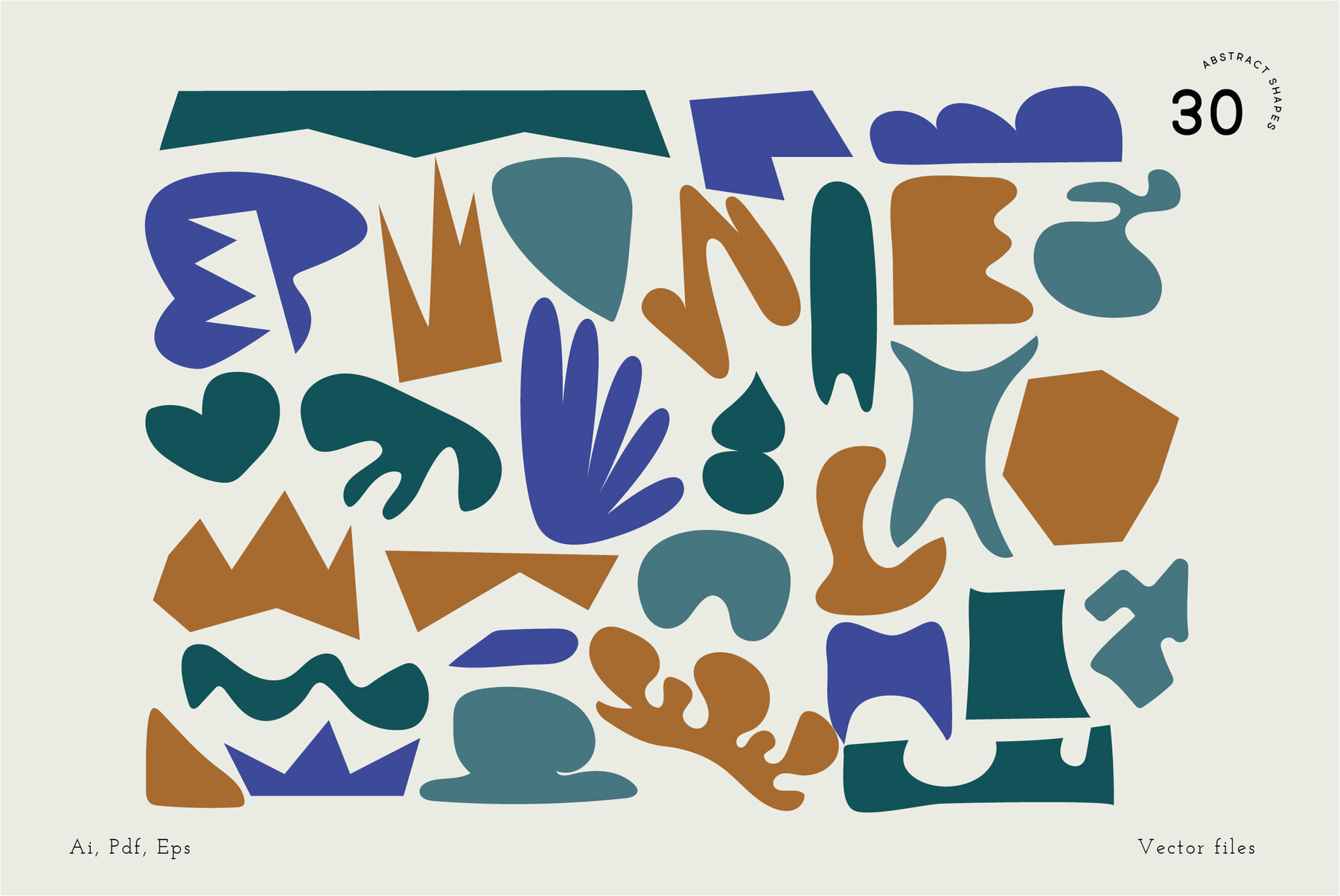 Ocean Deep Abstract Shapes   Illustrations 3