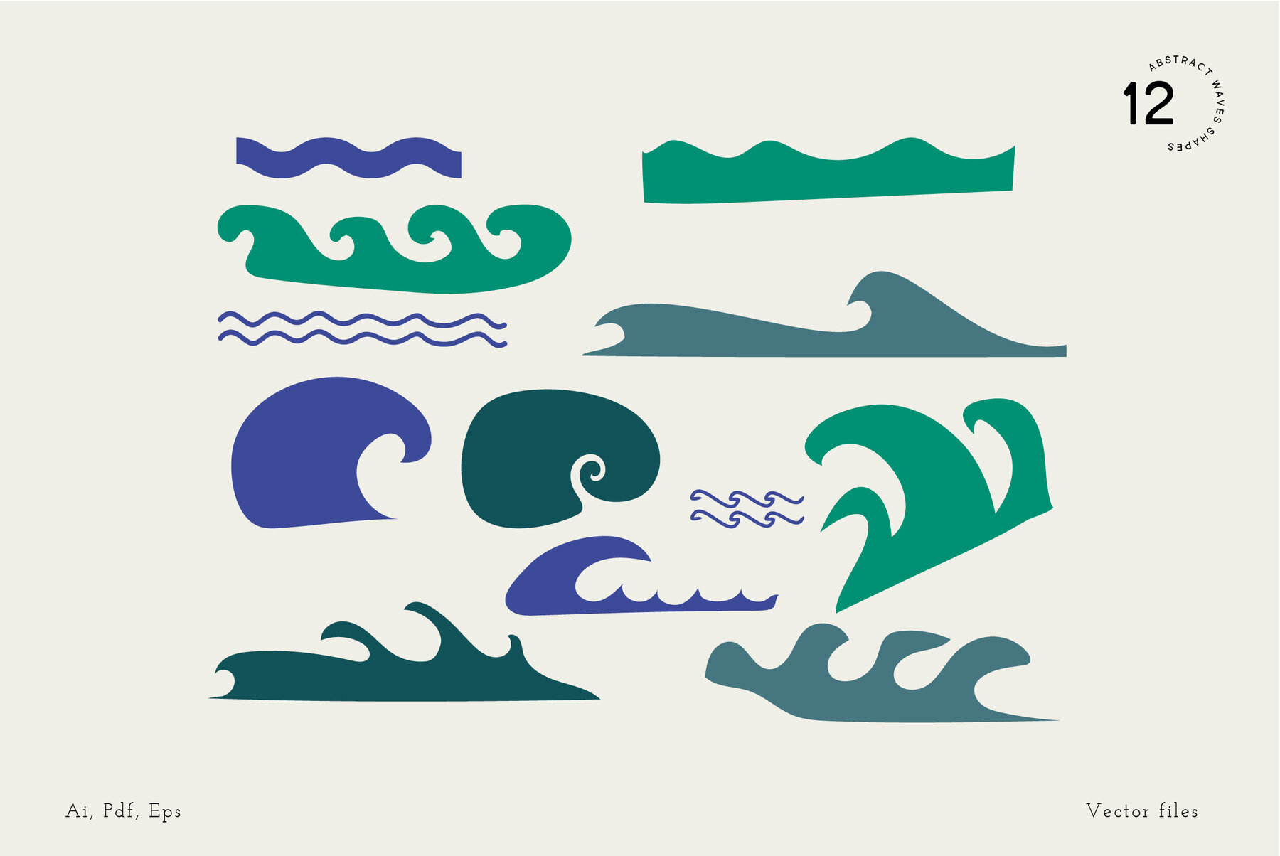 Ocean Deep Abstract Shapes   Illustrations 9