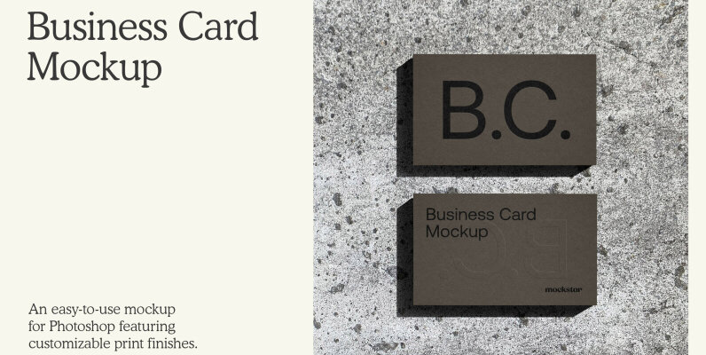 Emboss Business Card mockup
