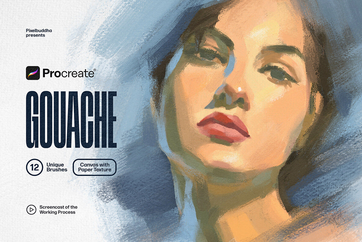 Procreate Gouache Brushes Collection 1