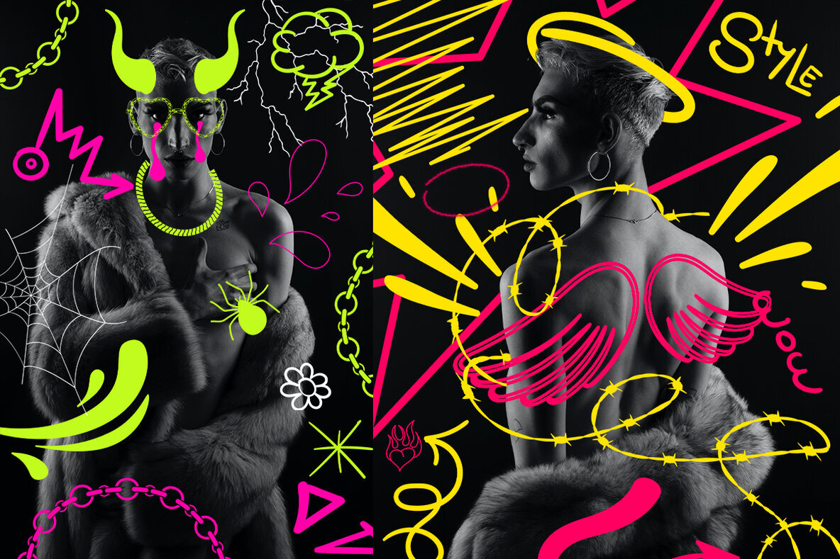 Graffiti Toolkit   260 Hand Drawn Graphics 2