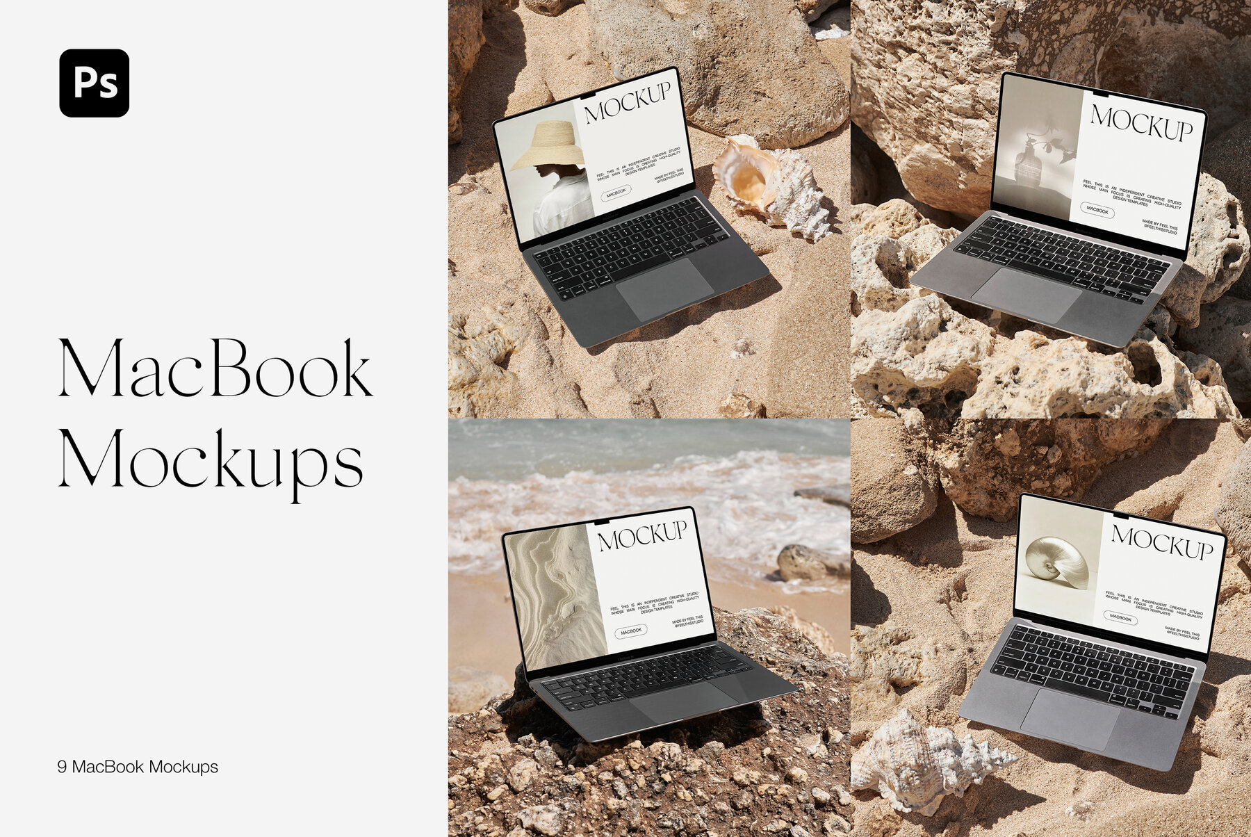 MacBook Air Mockups for Photoshop Psd 1