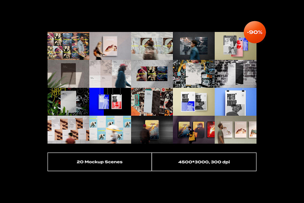 Original Poster Mockups Bundle 2