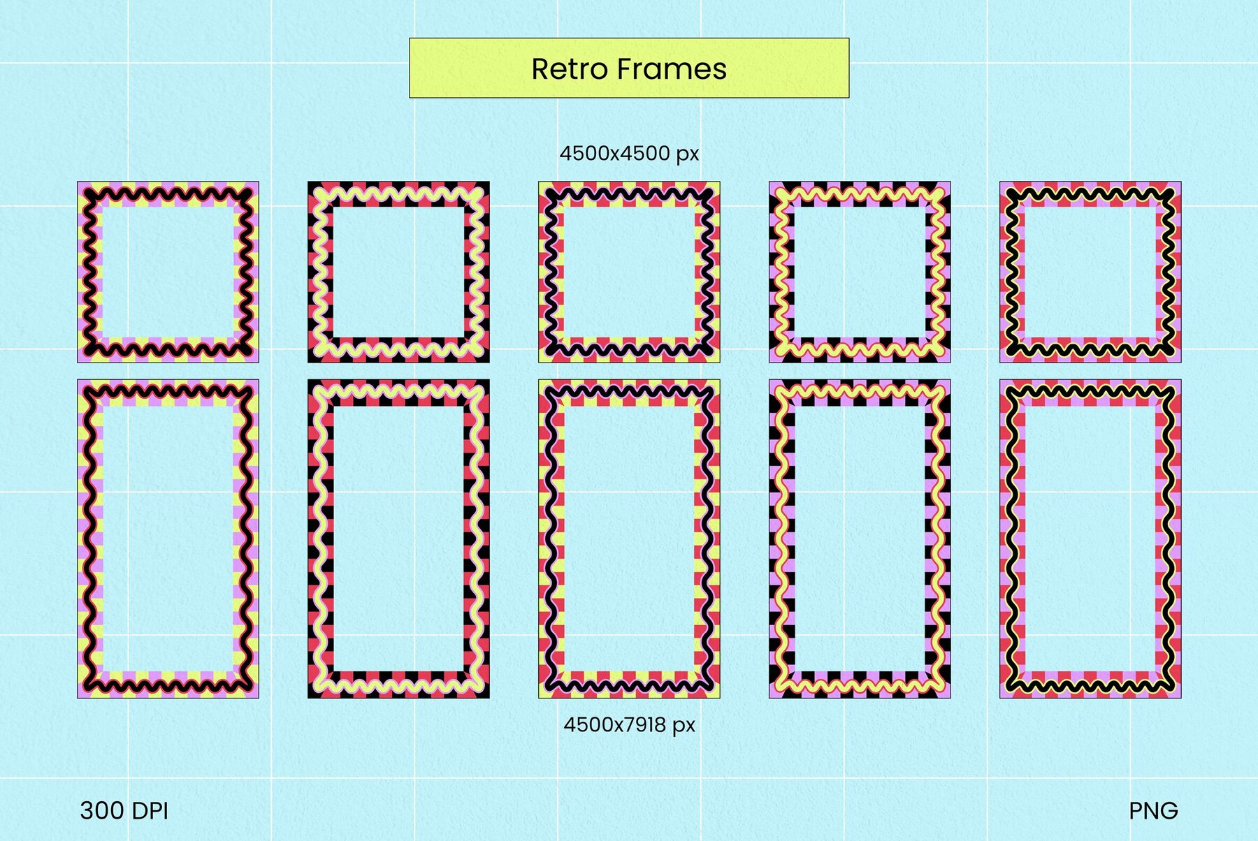 90s Hearts Retro Elements 4