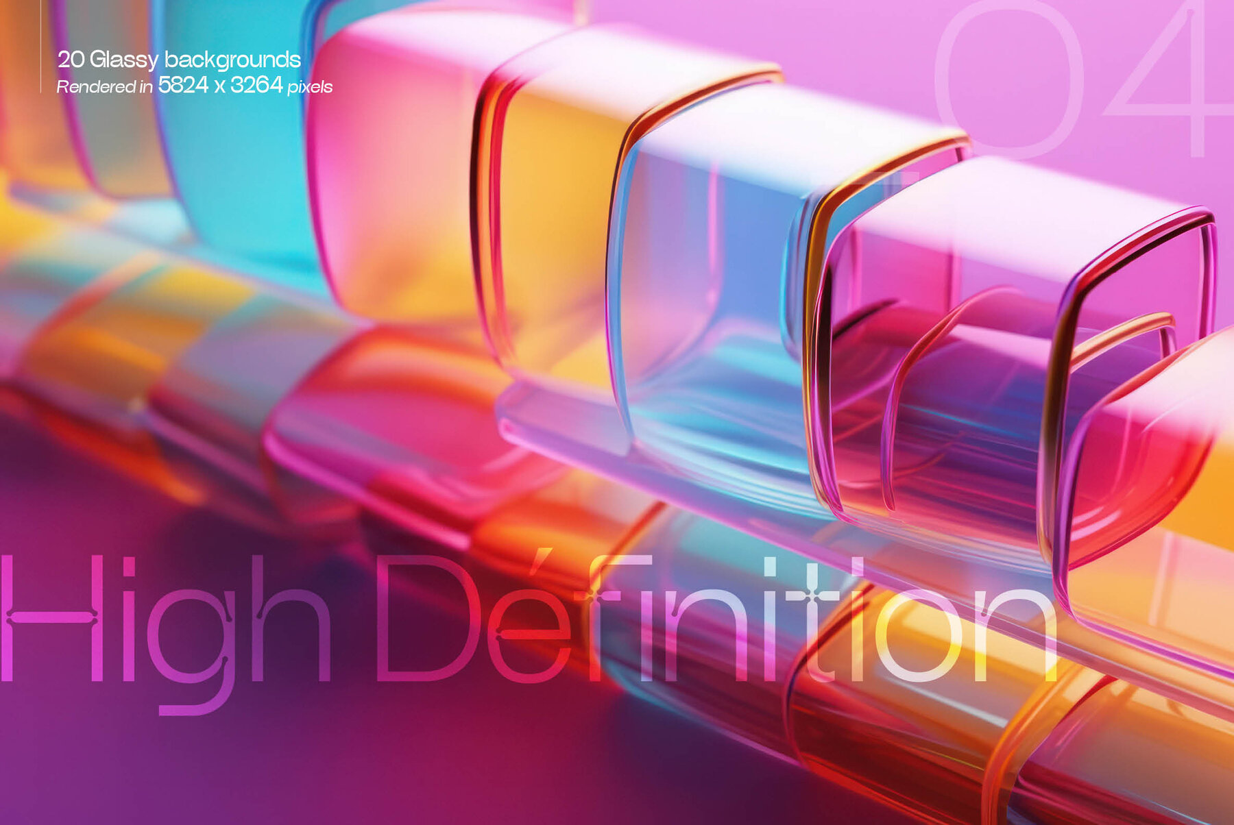 Glassy 3D Backgrounds Series V 1 5