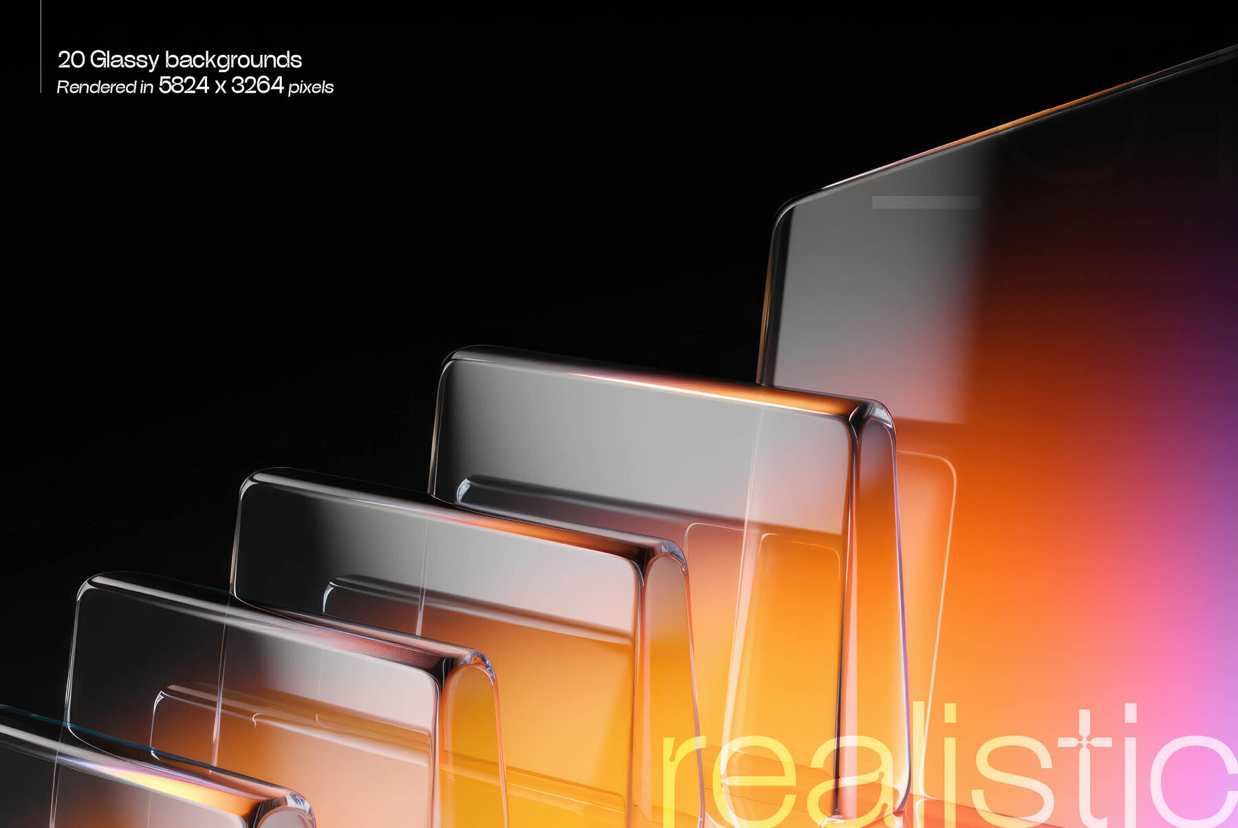 Glassy 3D Backgrounds Series V 2 2