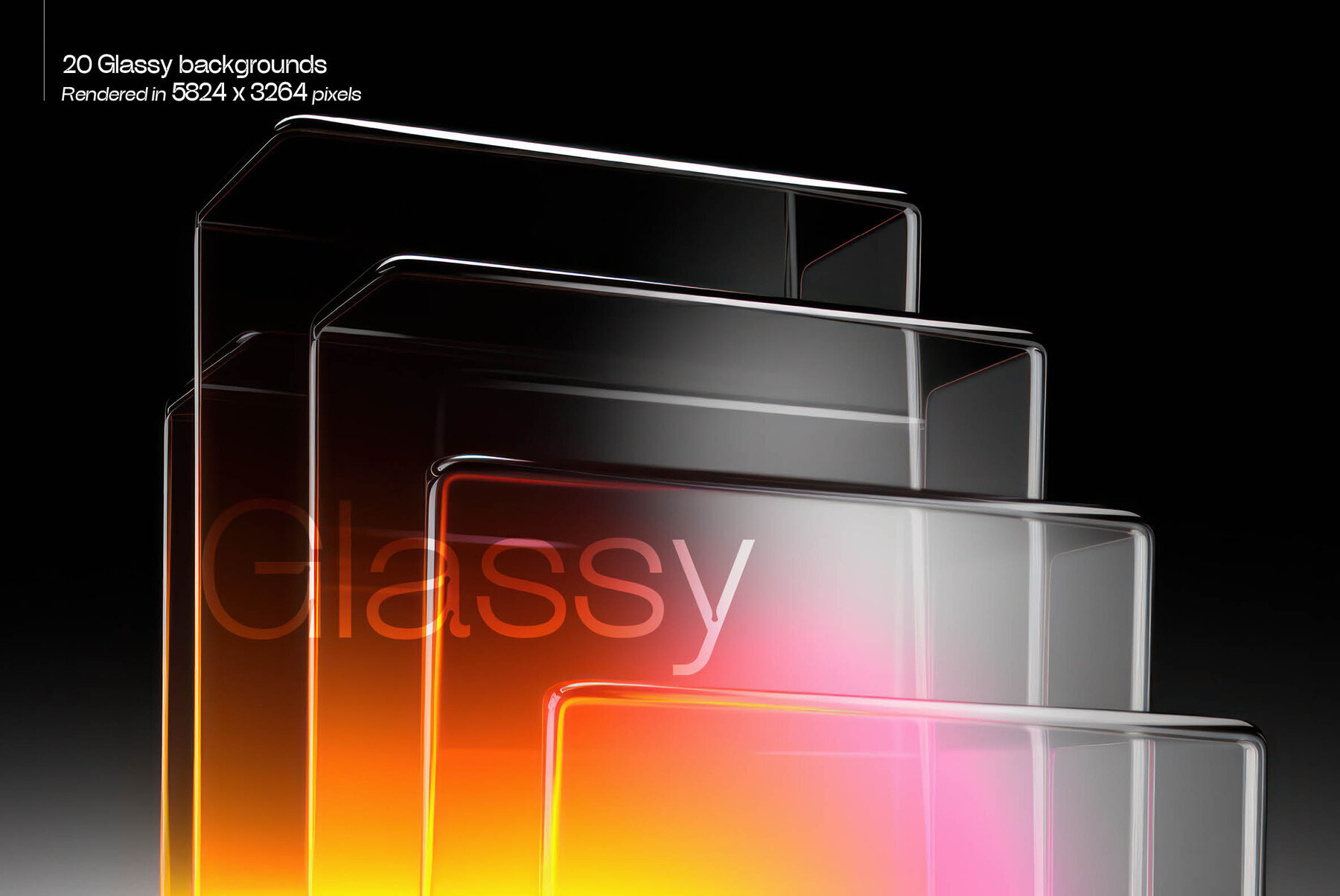 Glassy 3D Backgrounds Series V 2 3