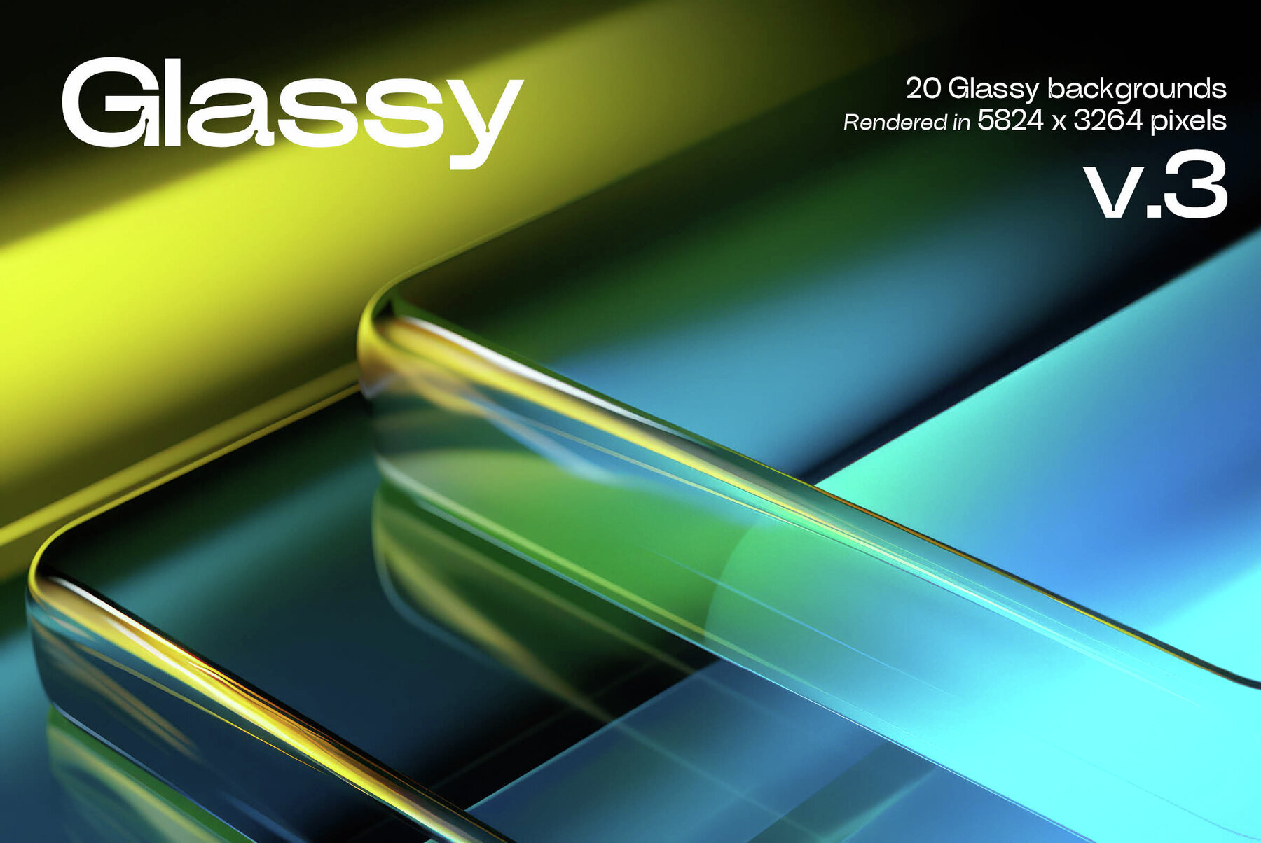Glassy 3D Backgrounds Series V 3 1