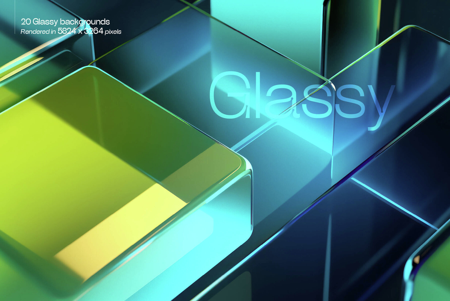 Glassy 3D Backgrounds Series V 3 3