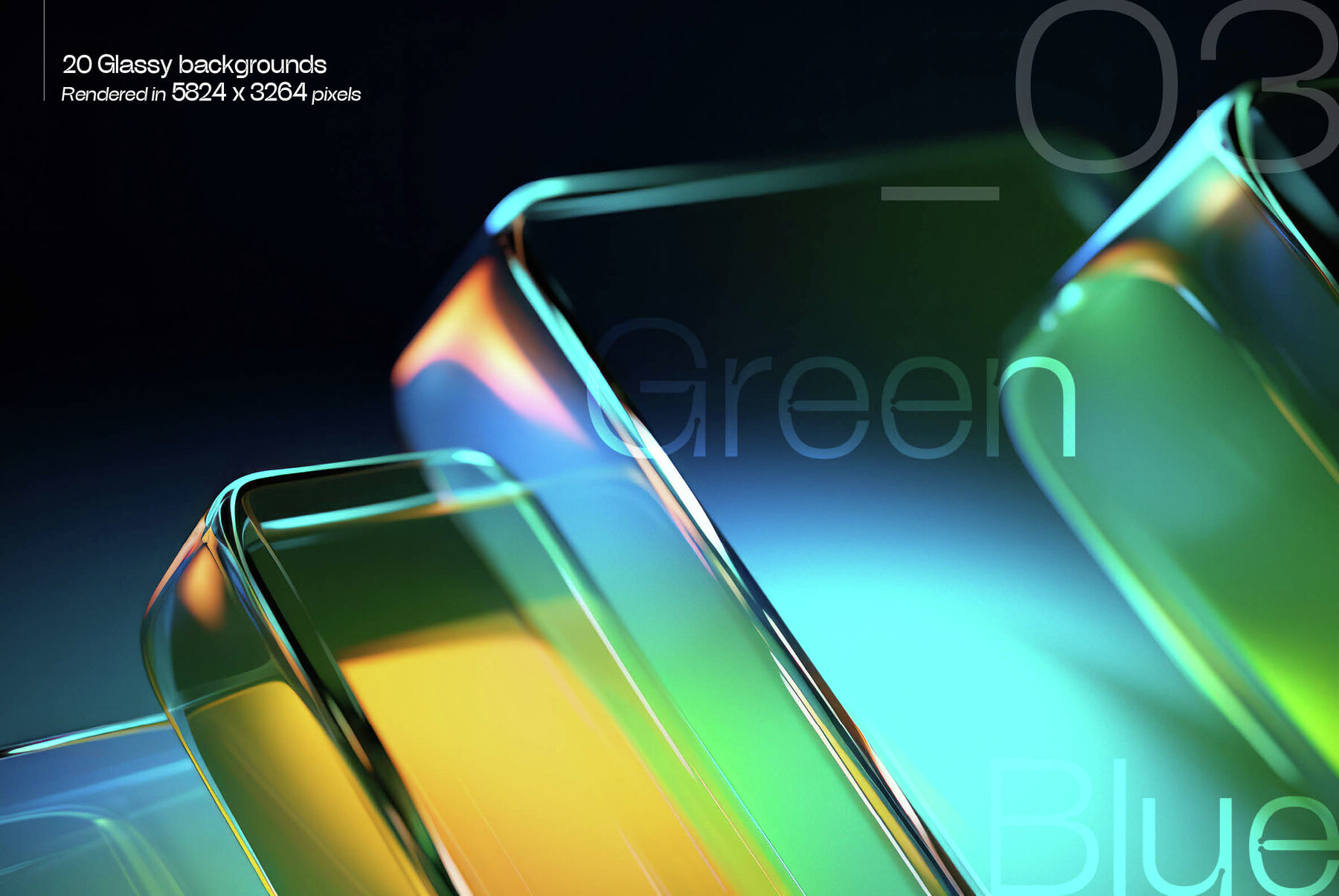 Glassy 3D Backgrounds Series V 3 4