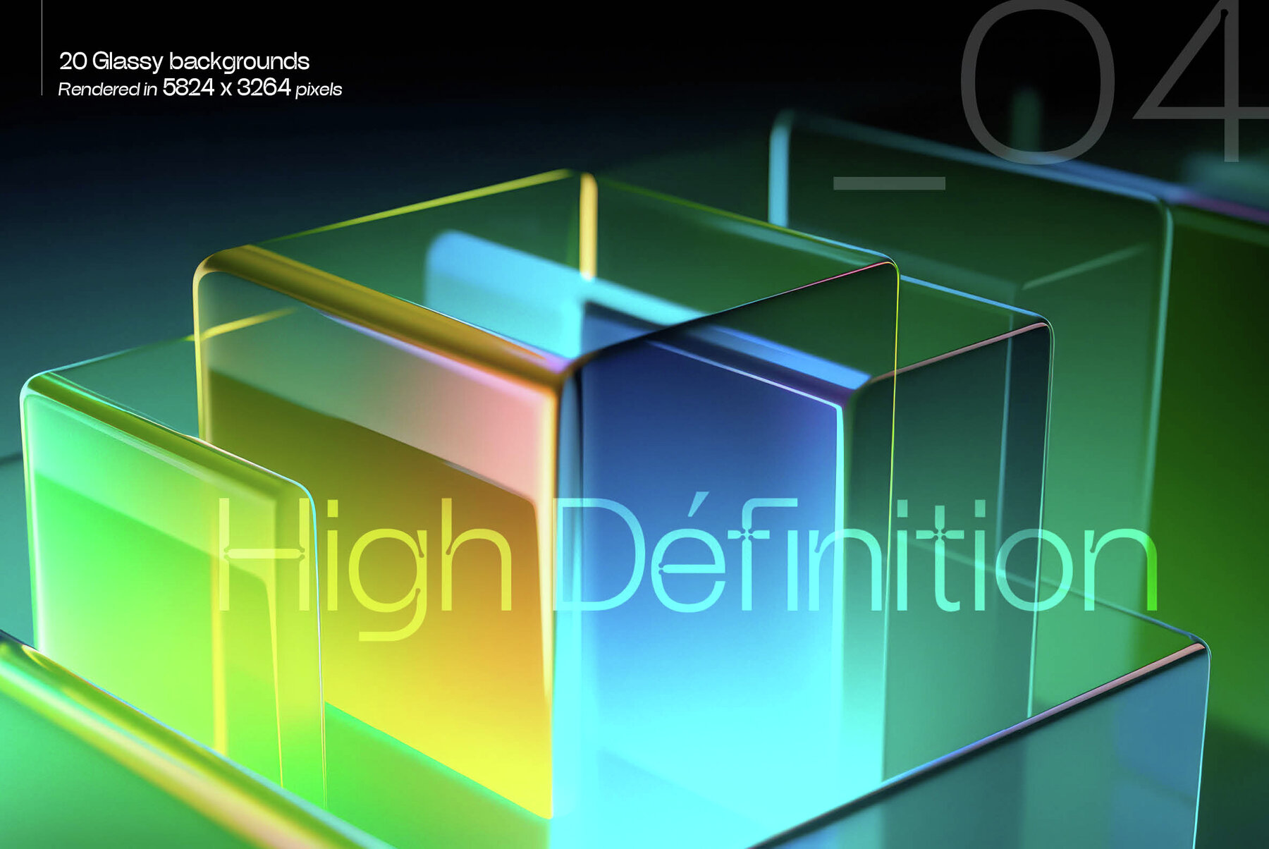 Glassy 3D Backgrounds Series V 3 5