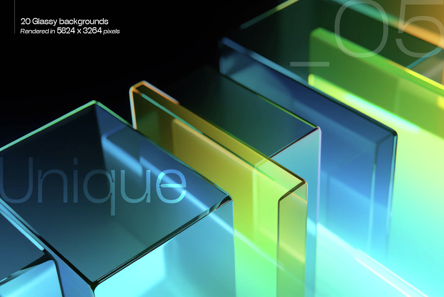 Glassy 3D Backgrounds Series V 3 6