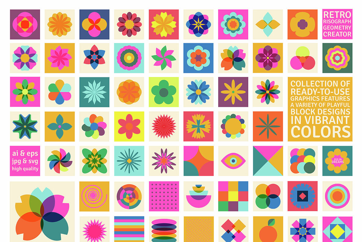 Retro Risograph Geometry Creator 7