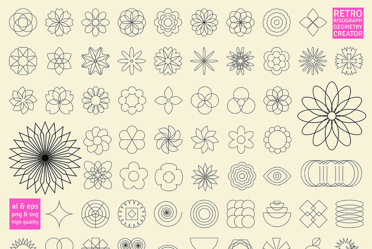 Retro Risograph Geometry Creator 11