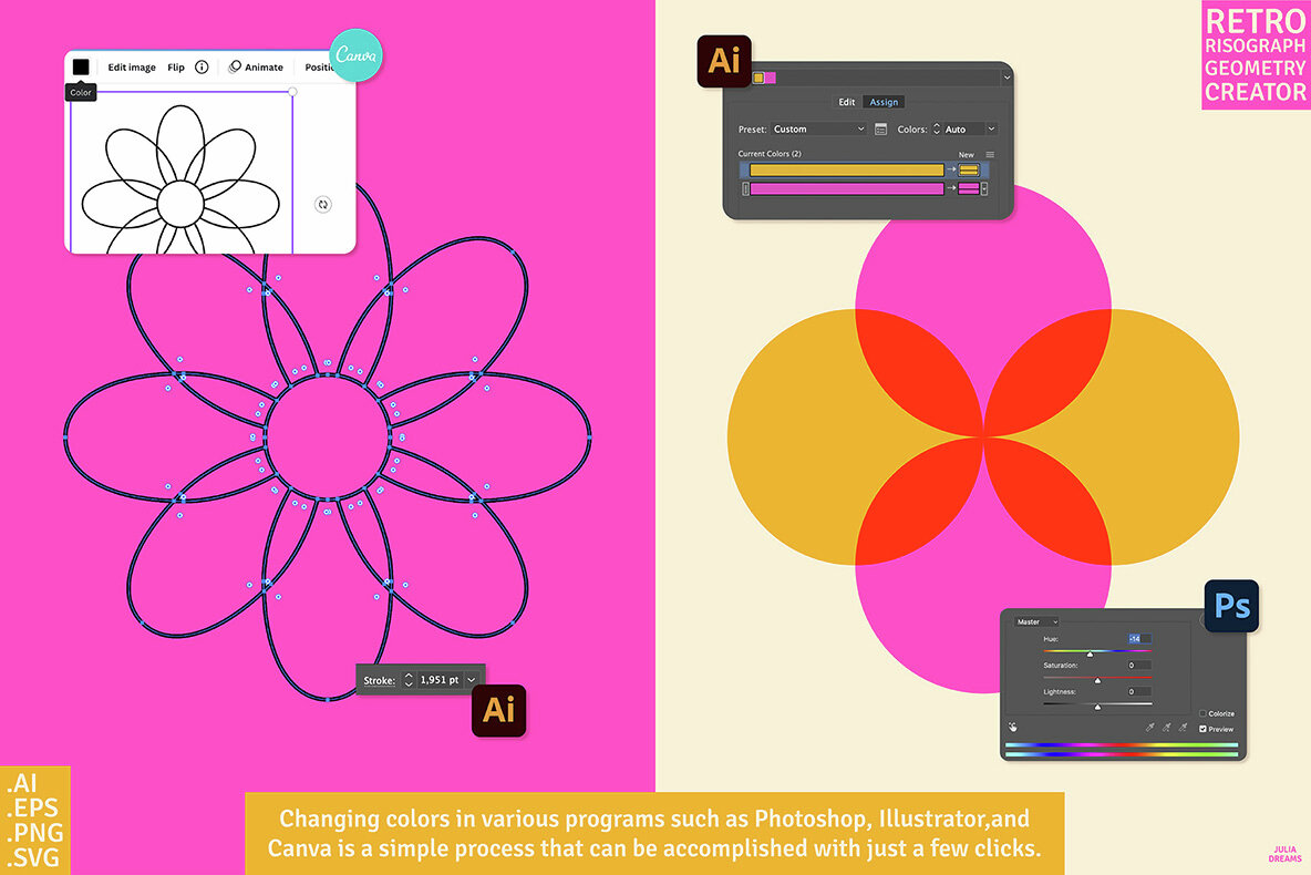 Retro Risograph Geometry Creator 15