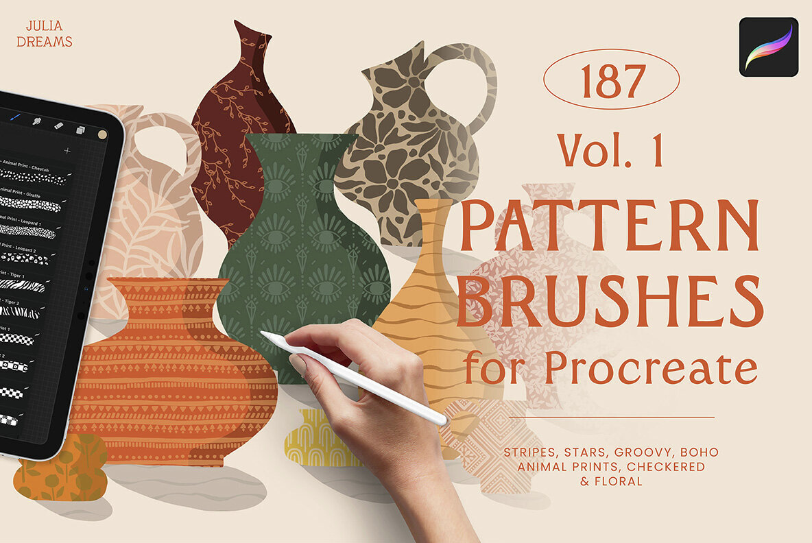 Pattern Brushes For Procreate Vol 1 1