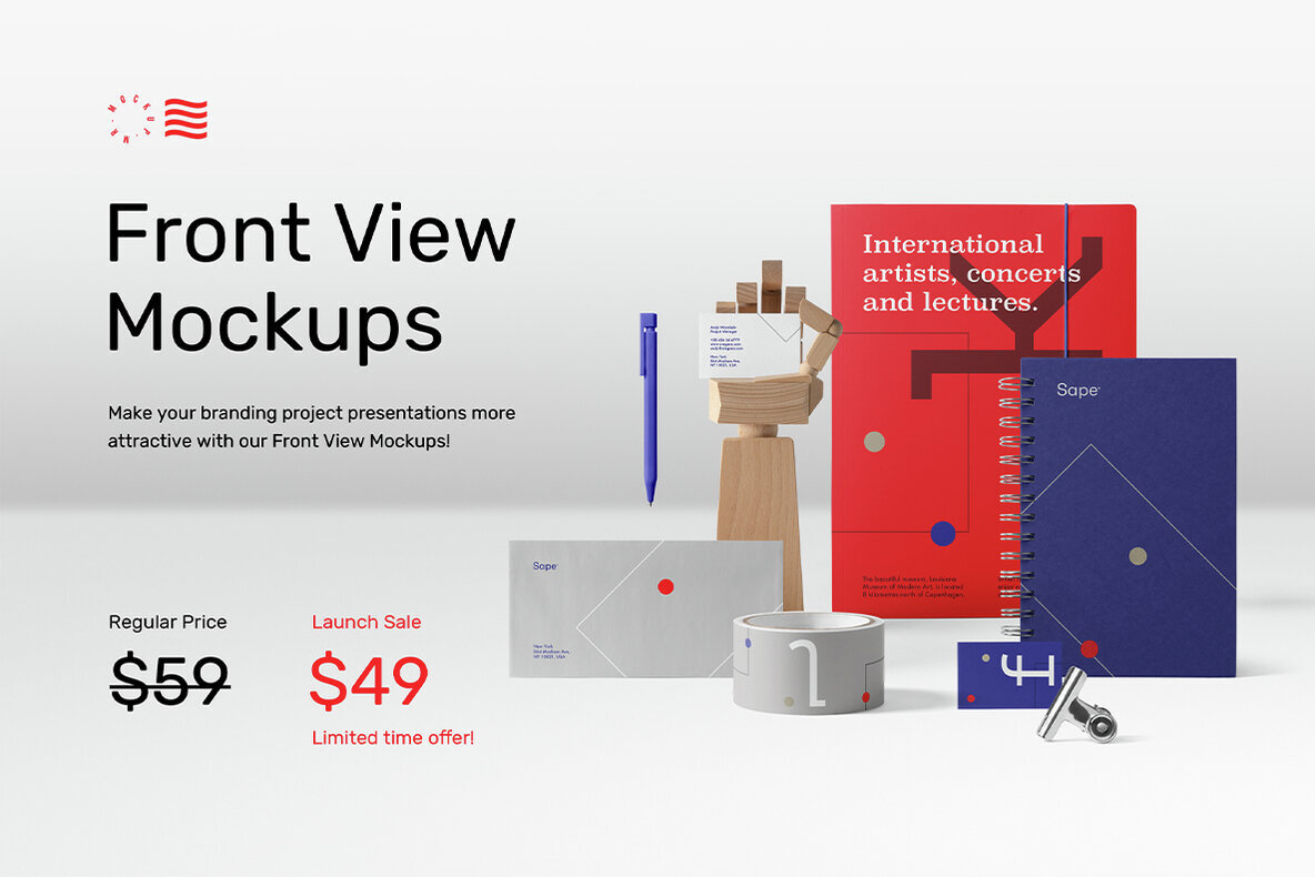 Front View Mockups   Studio Scenes 2